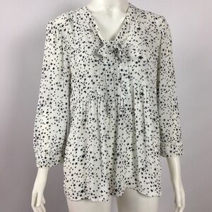 Boden white navy stars tie shirt